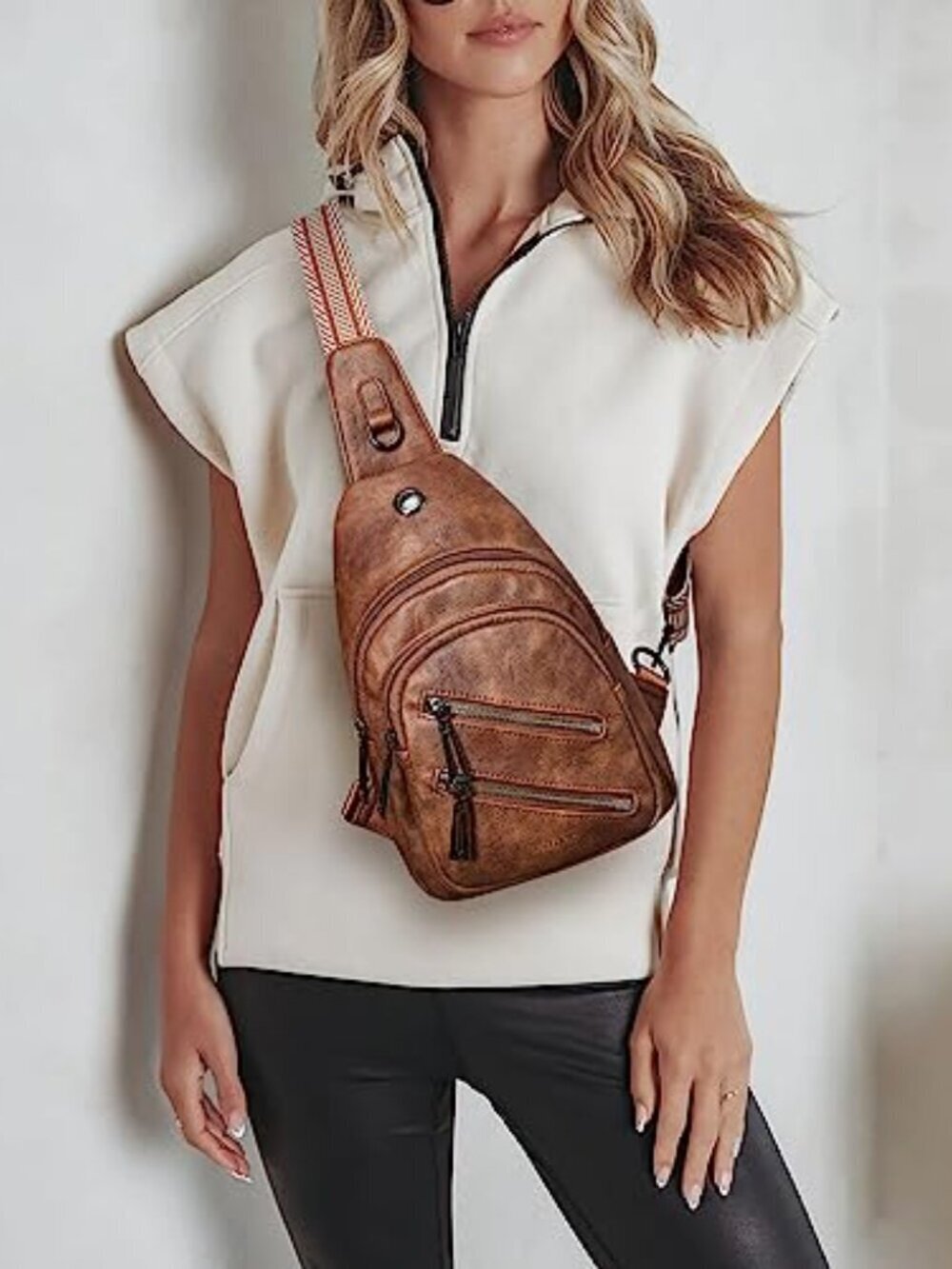 π Sling Bag For Women Men Cross body Chest Bags Small Backpack Purse Fanny - Picture 2 of 7